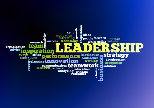 Leadership concept word cloud - Foto, afbeelding