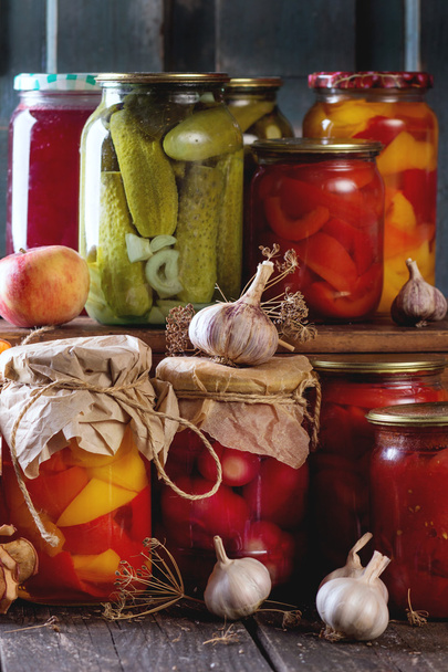 Assortment of preserved food - Photo, image