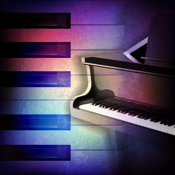 abstracte grunge achtergrond met piano - Vector, afbeelding