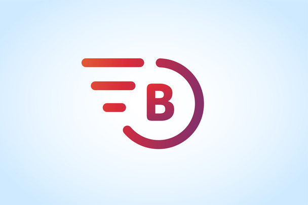 schnelle Linie Vektor Buchstabe b Logo Monogramm - Vektor, Bild