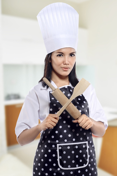 Young Woman Chef - 写真・画像