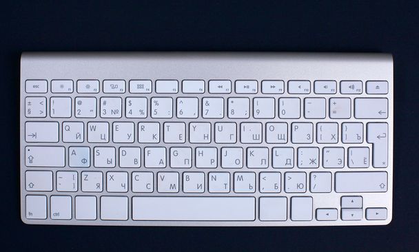 computer keyboard. Isolated black background - Photo, Image