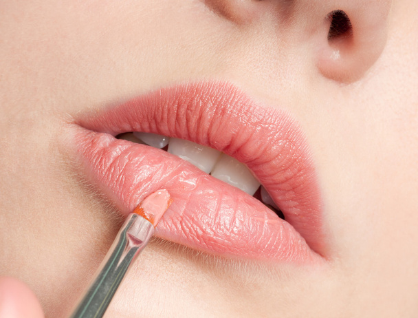 Close-up lips of beauty young woman - Фото, зображення