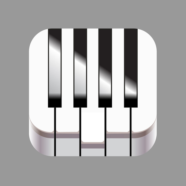 Piano Icon for Music App - Vector, Image