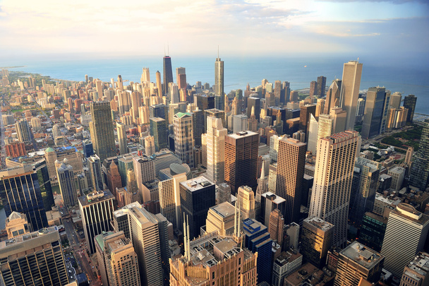 Luchtfoto van Chicago - Foto, afbeelding