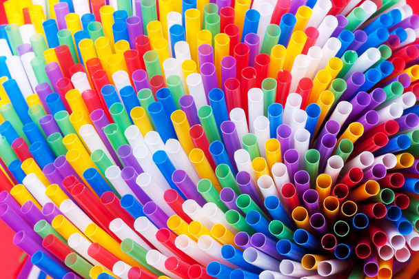Colorful drinking straws background - Foto, imagen