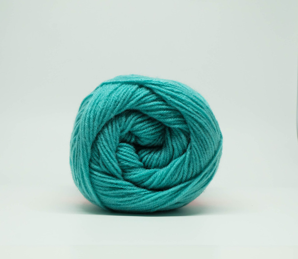 Blue green yarn ball - Photo, Image