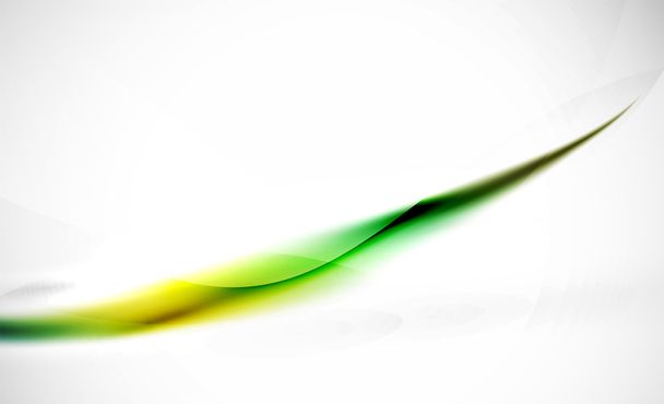 Línea de onda verde en el espacio de luz. Fondo abstracto
 - Vector, Imagen