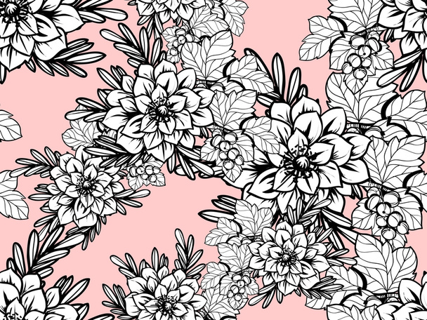 Floral seamless pattern - Vector, imagen