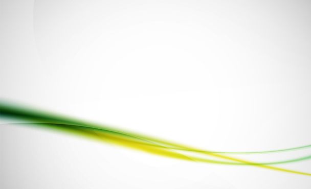 Green wave line in light space. Abstract background - Vector, Image