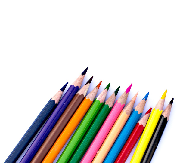 Crayons de couleur. Isolé
. - Photo, image