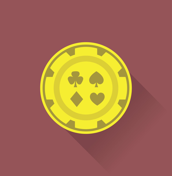 token de casino, símbolo de jogo
 - Vetor, Imagem