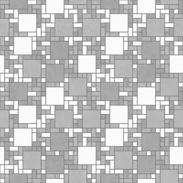 Mosaico cuadrado gris y blanco Diseño geométrico abstracto Patt Azulejos
 - Foto, Imagen
