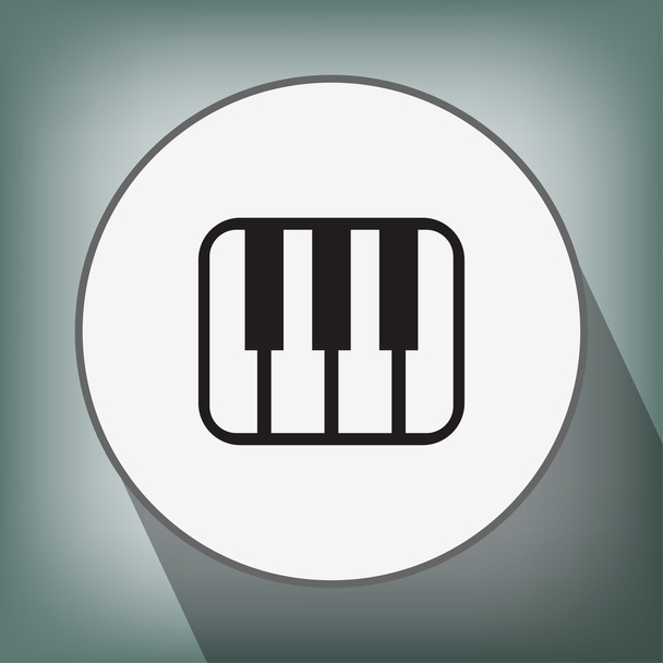 Pictograph of music keyboard - Vetor, Imagem
