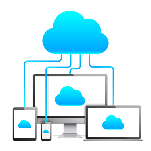 Cloud Technology Concept - Vector, afbeelding