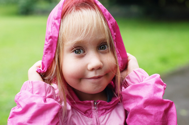 aborable little girl outdoor - Photo, Image