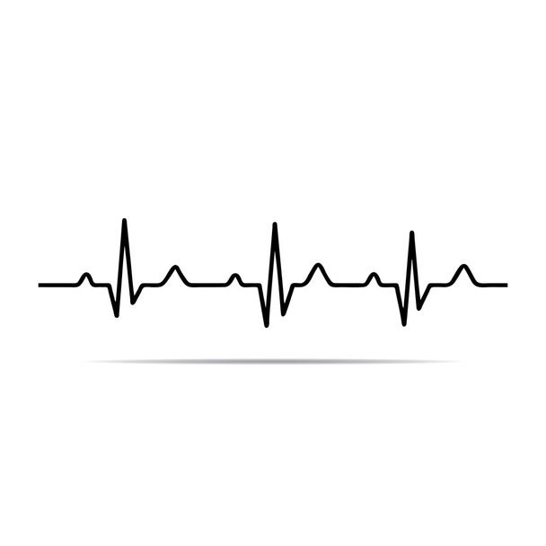Vector Illustration heart rhythm ekg . - Vector, Image