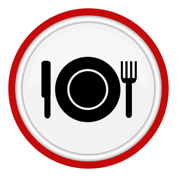Plate,fork and knife vector illustration - Vector, Image