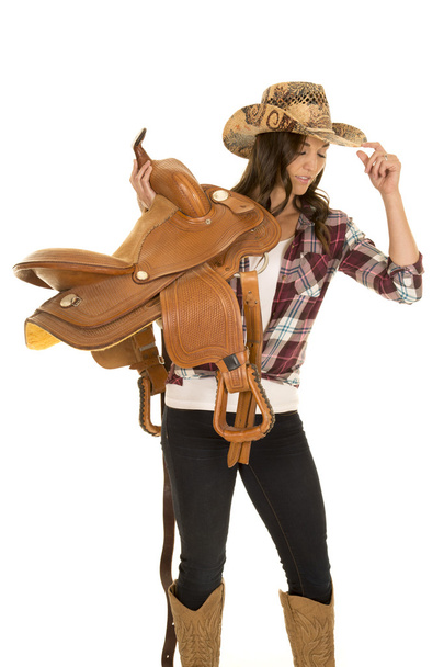 young beautiful cowgirl - 写真・画像