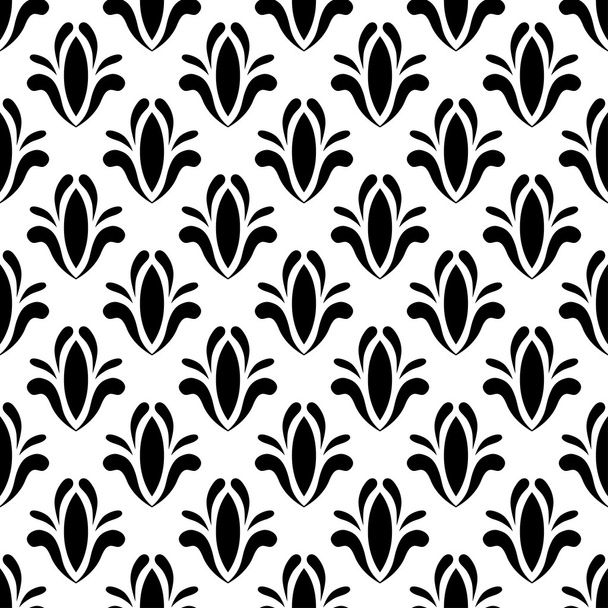 Vector seamless pattern with floral motif. - Vector, Image