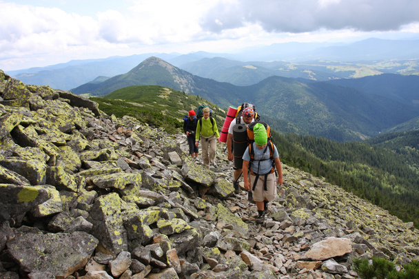 Hiking in the Carpathian mountain - Foto, imagen