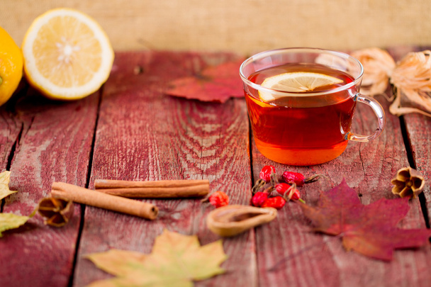 Autumn tea - Фото, изображение