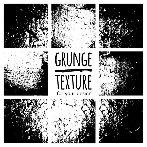 Grunge negro texturas conjunto
 - Vector, Imagen
