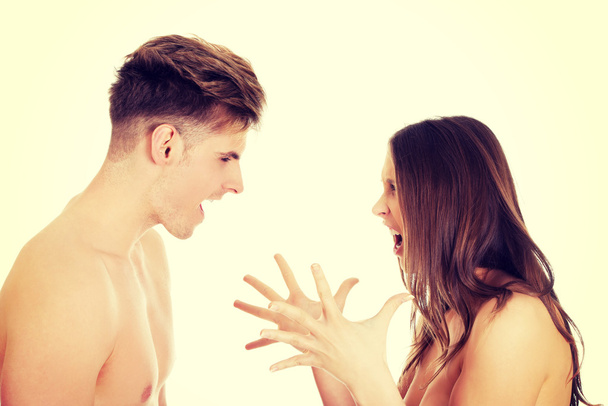 Young couple having an argue. - Фото, зображення