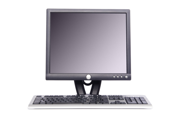 Desktop computer isolated on white - Photo, Image
