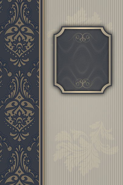 Decorative background with frame and patterns. - Foto, imagen