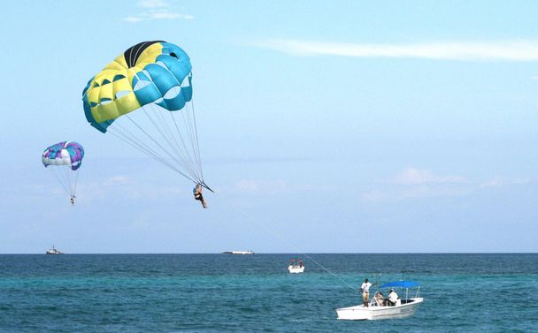 Parasailing in the Caribbean - Photo, Image