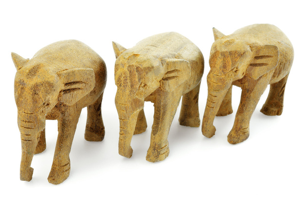 Wooden elephant - Photo, Image
