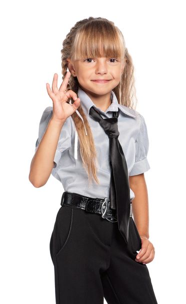 Little girl in school uniform - Photo, Image