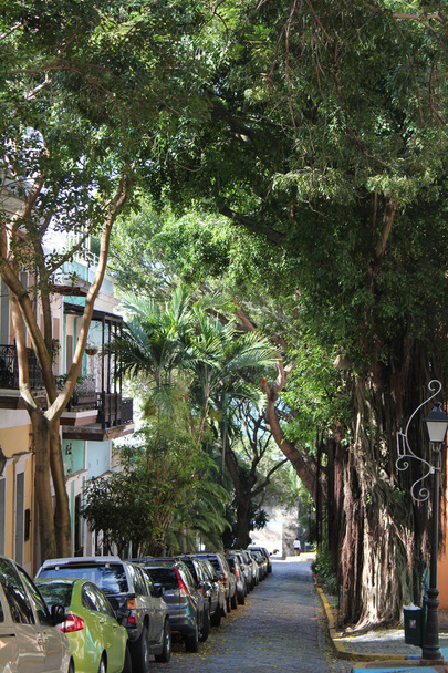 SJ - Beautiful old San Juan street scene - Photo, Image
