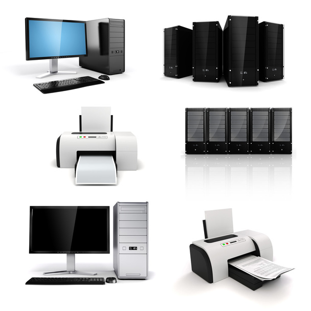 3d workplace technology equipment - Photo, Image