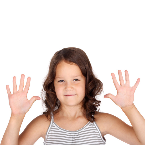 little child showing her palms - Foto, Imagem