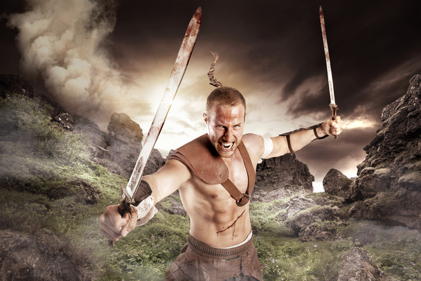 erős római Gladiátor ember - Fotó, kép