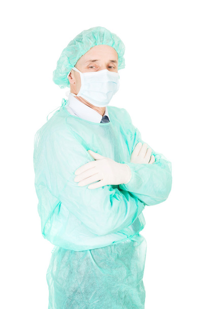 Male doctor with folded arms - Φωτογραφία, εικόνα