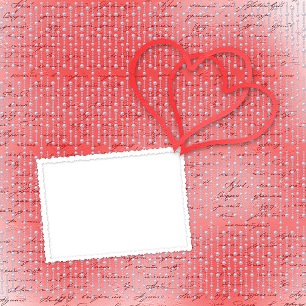 Greeting Card to St. Valentine's Day with hearts - Φωτογραφία, εικόνα