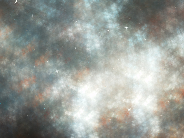 Fractal sky with abstract stars, digital artwork for creative graphic design - Photo, Image