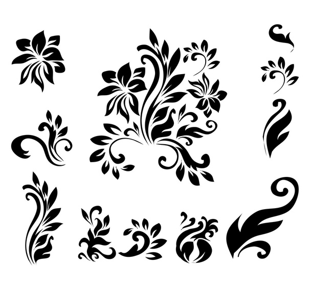 Koristeellinen viktoriaaninen tyyli kalligrafisia elementtejä
 - Vektori, kuva