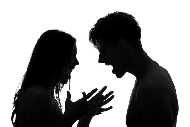 Couple shouting on each other - Фото, зображення
