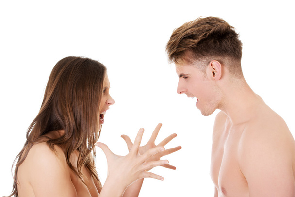 Young couple having an argue. - Valokuva, kuva