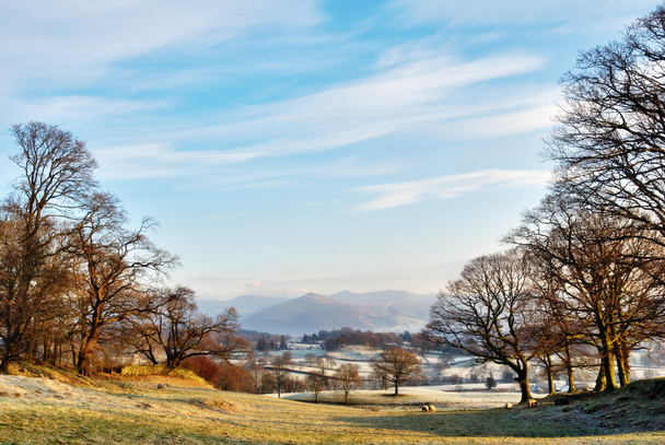 winterlicher Morgen im englischen Lake District - Foto, Bild