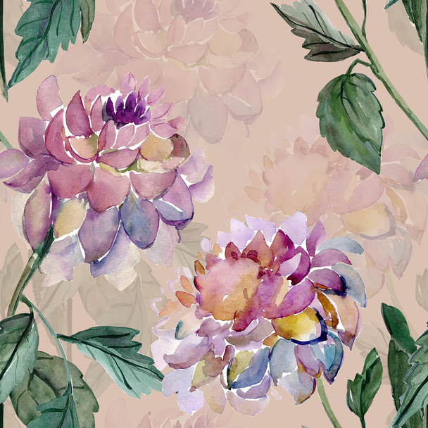 Fleur dahlia motif sans couture
 - Photo, image