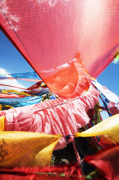 Kína tibeti színes Szútra streamer - Fotó, kép