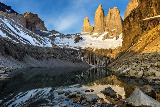 Torres del paine με την Ανατολή - Φωτογραφία, εικόνα