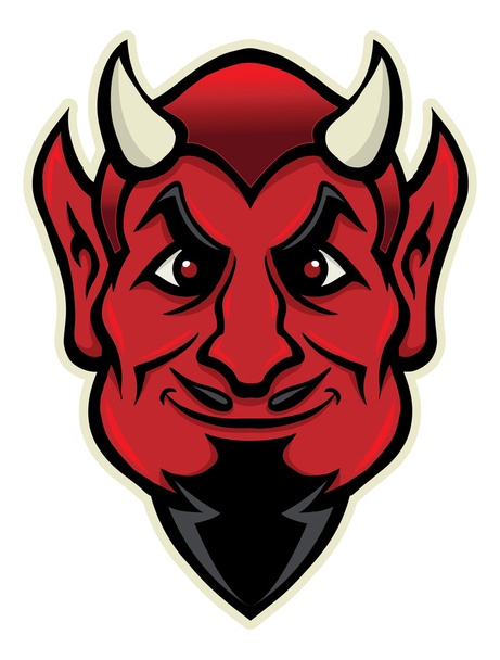 devils face illustration - Vector, Image