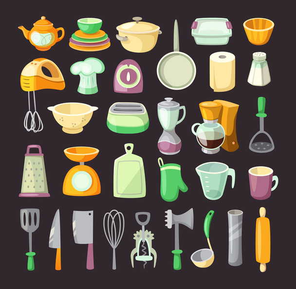 Kitchen utensils. - Vector, Image