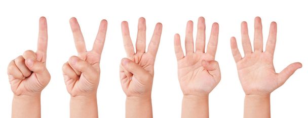 Numéros de doigt enfant
 - Photo, image